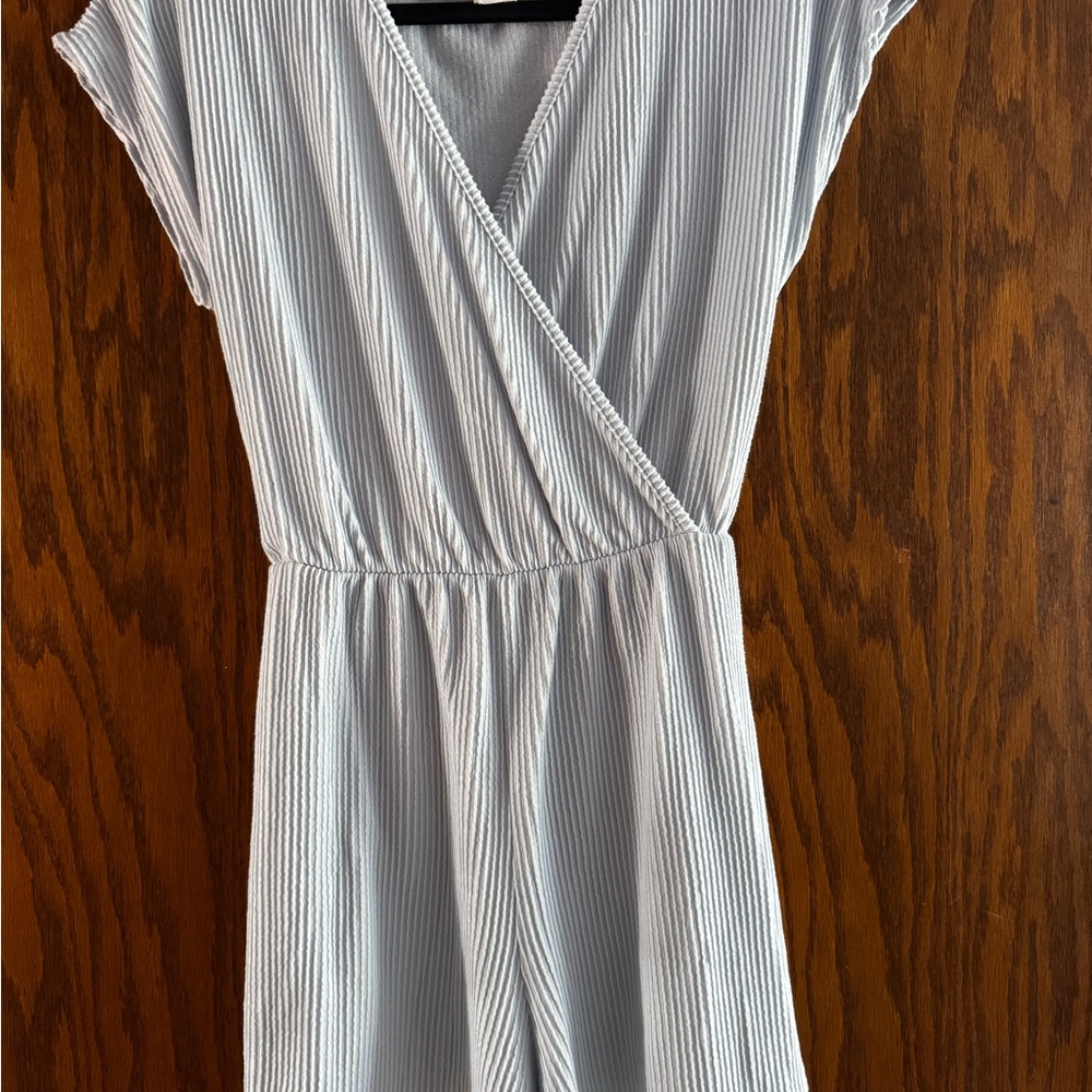 Light Blue Cap Sleeve Romper